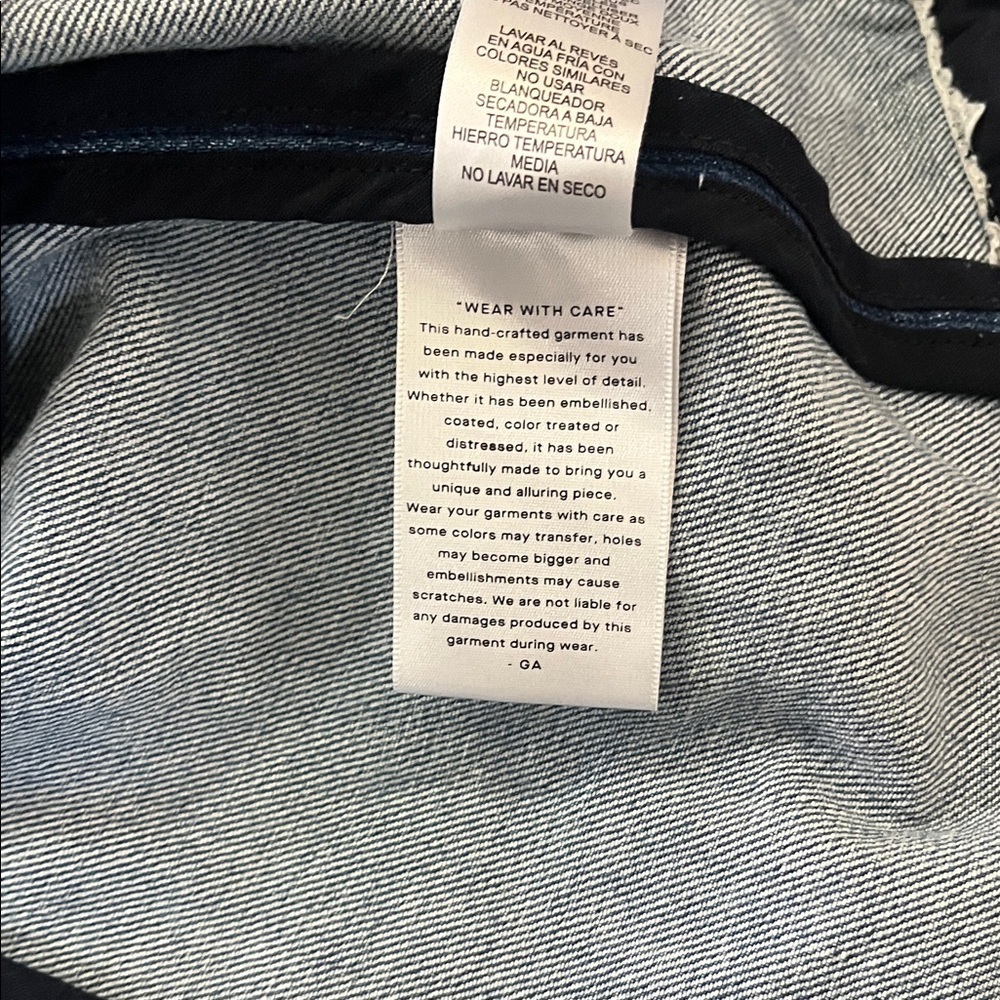 Good American Light Blue Cotton Denim Uniform Style Blazer Jacket Small - Picture 13 of 14